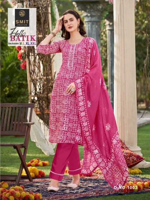 Smit Hello Batik Ethnic Wear Wholesale Cotton Printed Salwar Suit Catalog
